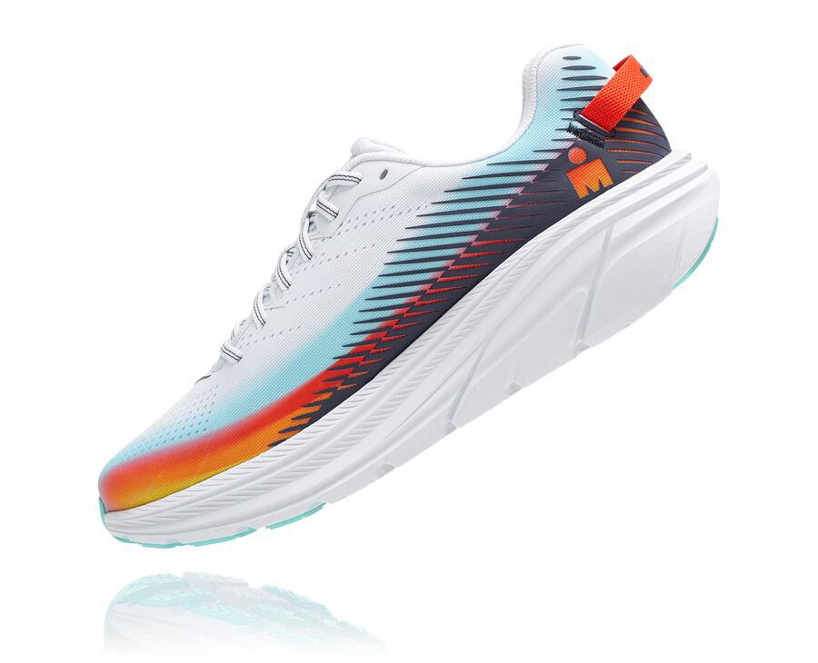 Tenis Hoka One One Feminino Branco/Azuis - Ironman Rincon 2 - 761-GRPLXQ